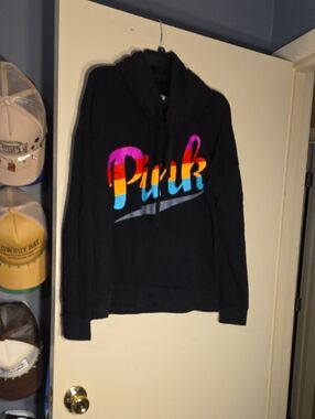 PINK Black Hoodie And Leggings Set